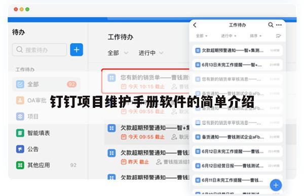 钉钉项目维护手册软件的简单介绍