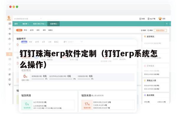 钉钉珠海erp软件定制（钉钉erp系统怎么操作）