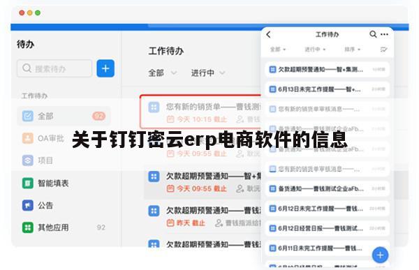 关于钉钉密云erp电商软件的信息