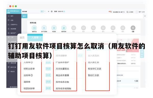 钉钉用友软件项目核算怎么取消（用友软件的辅助项目核算）