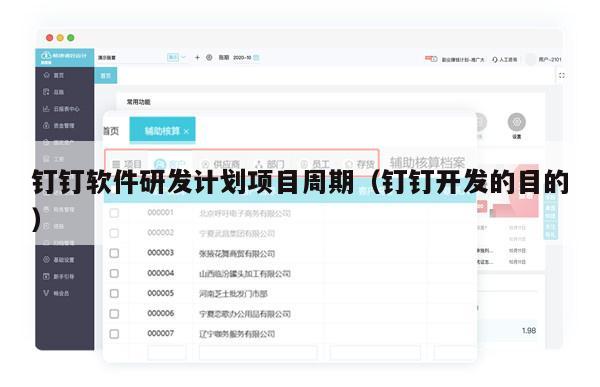 钉钉软件研发计划项目周期（钉钉开发的目的）