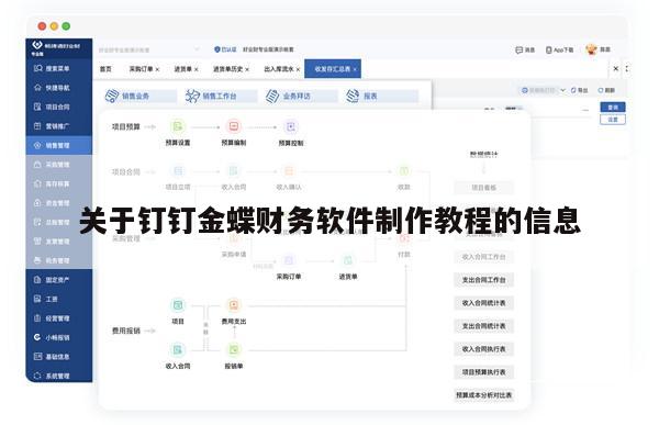 关于钉钉金蝶财务软件制作教程的信息