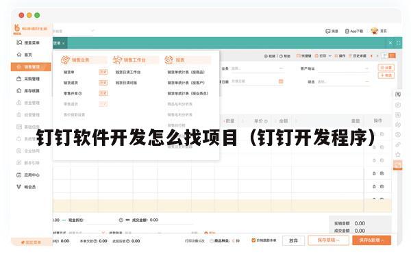 钉钉软件开发怎么找项目（钉钉开发程序）