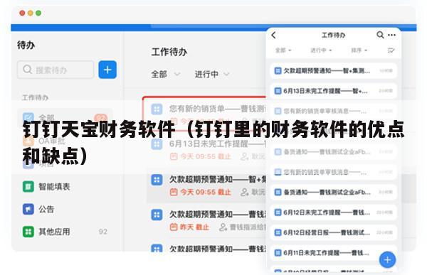 钉钉天宝财务软件（钉钉里的财务软件的优点和缺点）