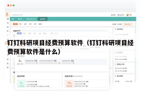 钉钉科研项目经费预算软件（钉钉科研项目经费预算软件是什么）