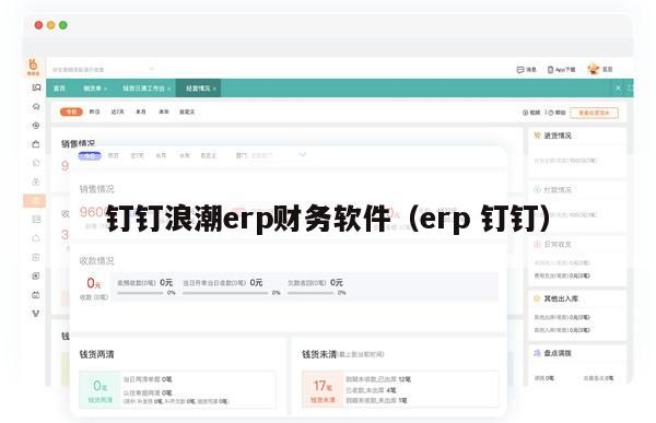 钉钉浪潮erp财务软件（erp 钉钉）