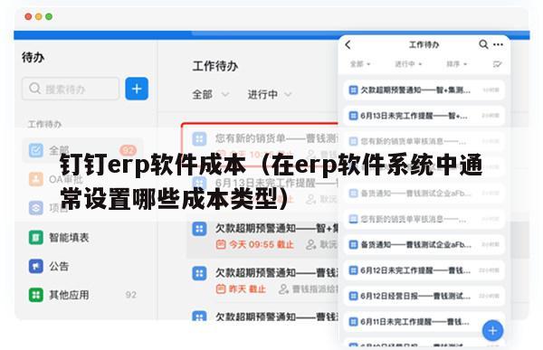 钉钉erp软件成本（在erp软件系统中通常设置哪些成本类型）