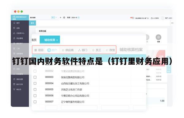 钉钉国内财务软件特点是（钉钉里财务应用）