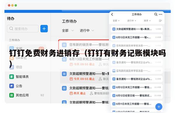 钉钉免费财务进销存（钉钉有财务记账模块吗）