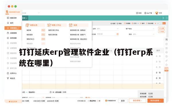 钉钉延庆erp管理软件企业（钉钉erp系统在哪里）