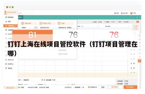 钉钉上海在线项目管控软件（钉钉项目管理在哪）