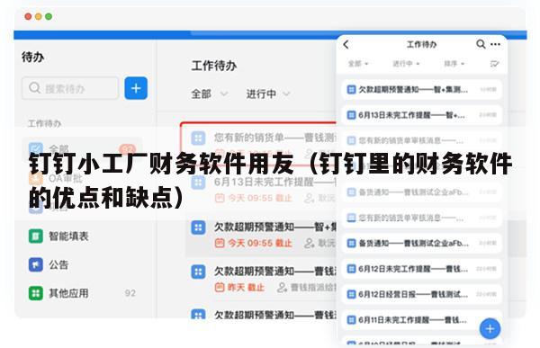 钉钉小工厂财务软件用友（钉钉里的财务软件的优点和缺点）
