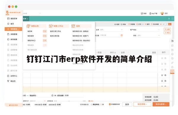 钉钉江门市erp软件开发的简单介绍