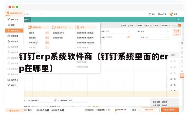 钉钉erp系统软件商（钉钉系统里面的erp在哪里）