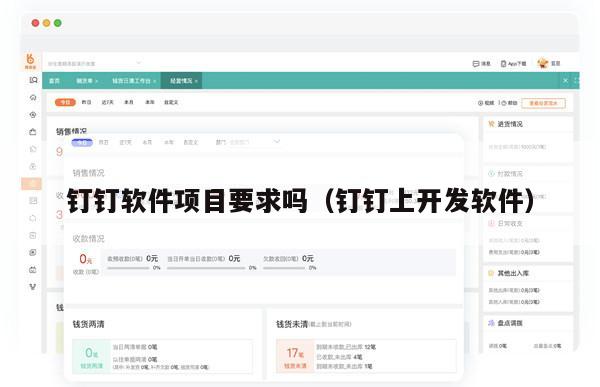 钉钉软件项目要求吗（钉钉上开发软件）