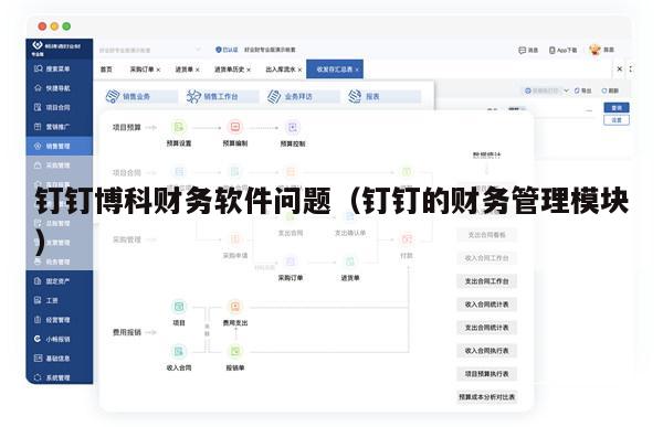 钉钉博科财务软件问题（钉钉的财务管理模块）