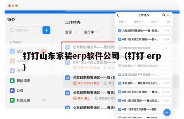 钉钉山东家装erp软件公司（钉钉 erp）