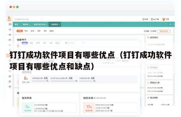 钉钉成功软件项目有哪些优点（钉钉成功软件项目有哪些优点和缺点）