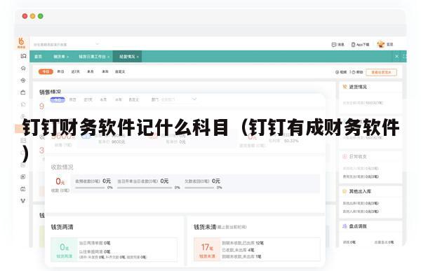 钉钉财务软件记什么科目（钉钉有成财务软件）