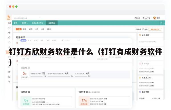 钉钉方欣财务软件是什么（钉钉有成财务软件）