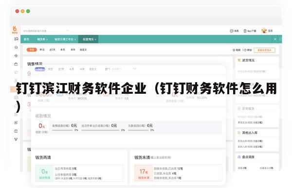钉钉滨江财务软件企业（钉钉财务软件怎么用）