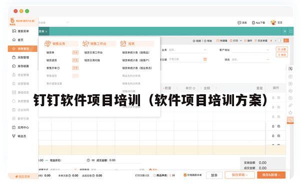 钉钉软件项目培训（软件项目培训方案）