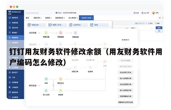 钉钉用友财务软件修改余额（用友财务软件用户编码怎么修改）