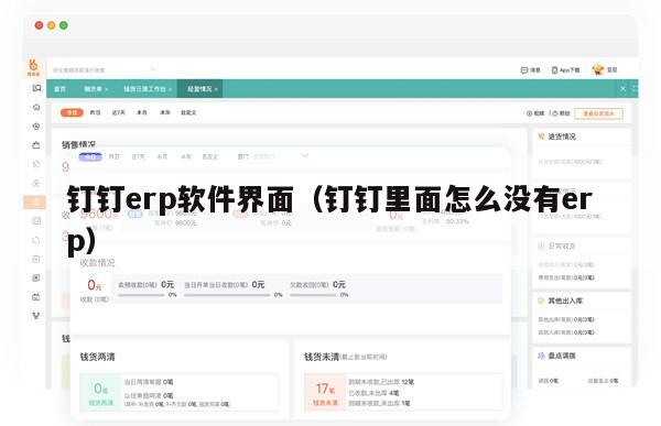 钉钉erp软件界面（钉钉里面怎么没有erp）