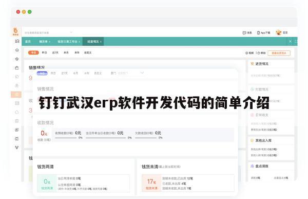 钉钉武汉erp软件开发代码的简单介绍