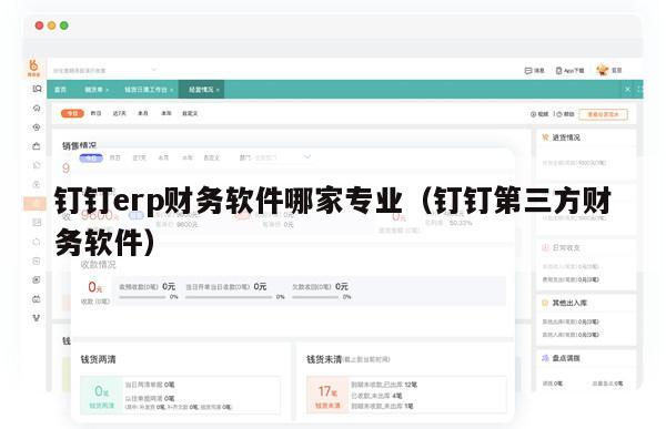 钉钉erp财务软件哪家专业（钉钉第三方财务软件）