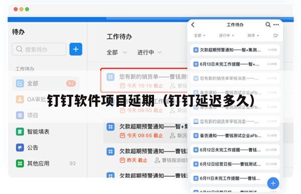 钉钉软件项目延期（钉钉延迟多久）