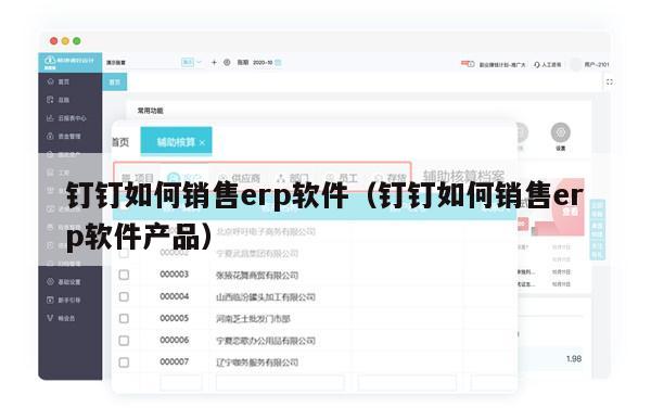 钉钉如何销售erp软件（钉钉如何销售erp软件产品）
