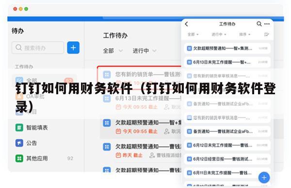 钉钉如何用财务软件（钉钉如何用财务软件登录）