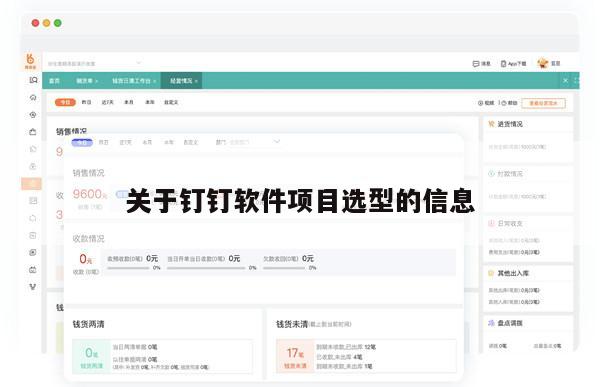 关于钉钉软件项目选型的信息