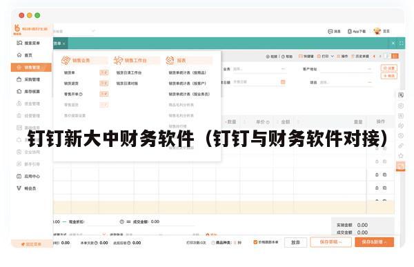 钉钉新大中财务软件（钉钉与财务软件对接）