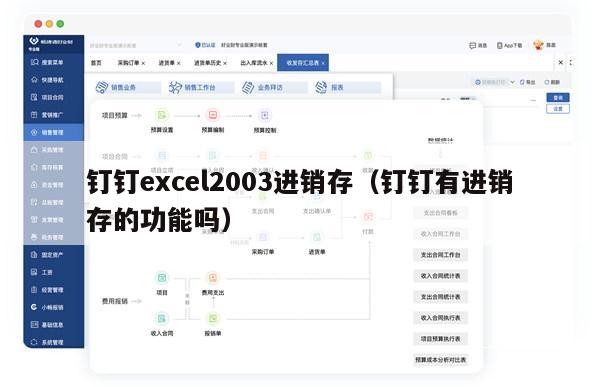 钉钉excel2003进销存（钉钉有进销存的功能吗）