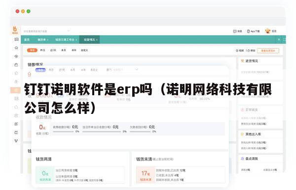 钉钉诺明软件是erp吗（诺明网络科技有限公司怎么样）