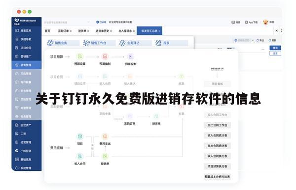 关于钉钉永久免费版进销存软件的信息