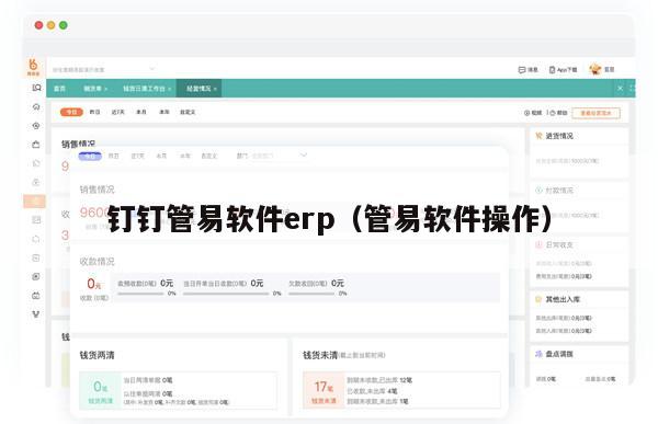 钉钉管易软件erp（管易软件操作）