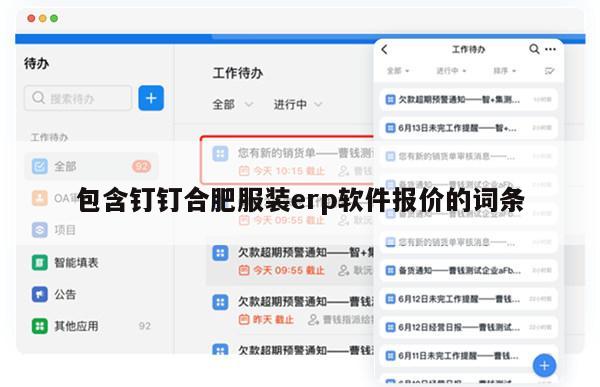 包含钉钉合肥服装erp软件报价的词条