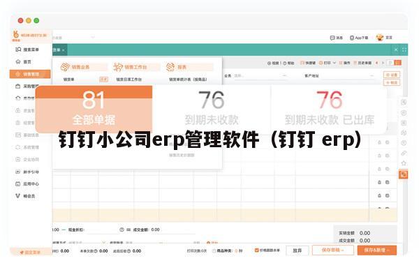 钉钉小公司erp管理软件（钉钉 erp）