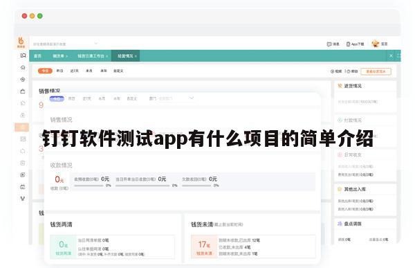 钉钉软件测试app有什么项目的简单介绍