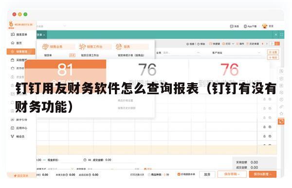 钉钉用友财务软件怎么查询报表（钉钉有没有财务功能）