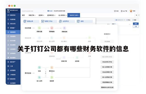 关于钉钉公司都有哪些财务软件的信息