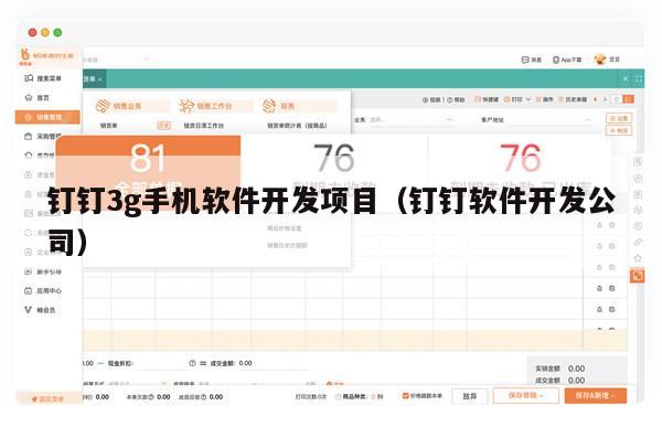 钉钉3g手机软件开发项目（钉钉软件开发公司）