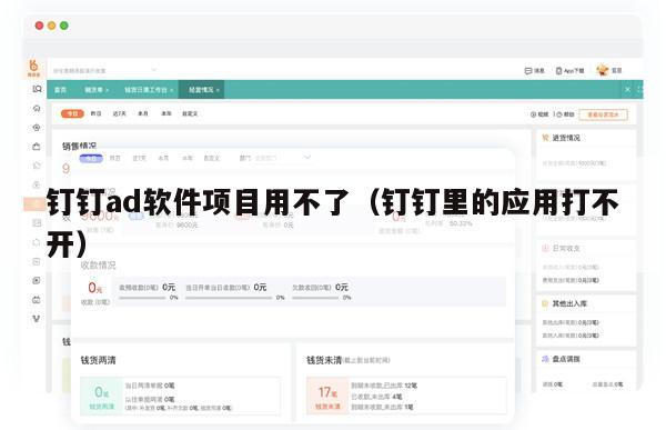 钉钉ad软件项目用不了（钉钉里的应用打不开）