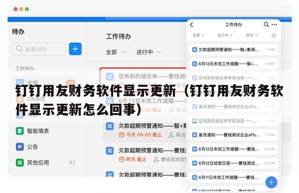 钉钉用友财务软件显示更新（钉钉用友财务软件显示更新怎么回事）