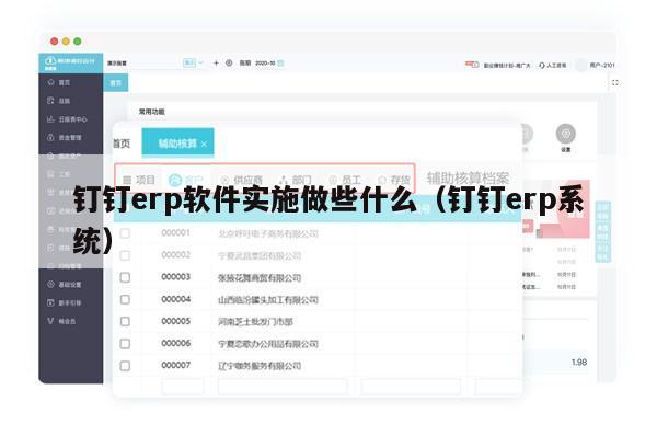 钉钉erp软件实施做些什么（钉钉erp系统）