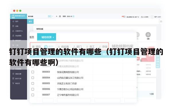 钉钉项目管理的软件有哪些（钉钉项目管理的软件有哪些啊）