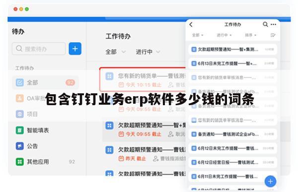 包含钉钉业务erp软件多少钱的词条